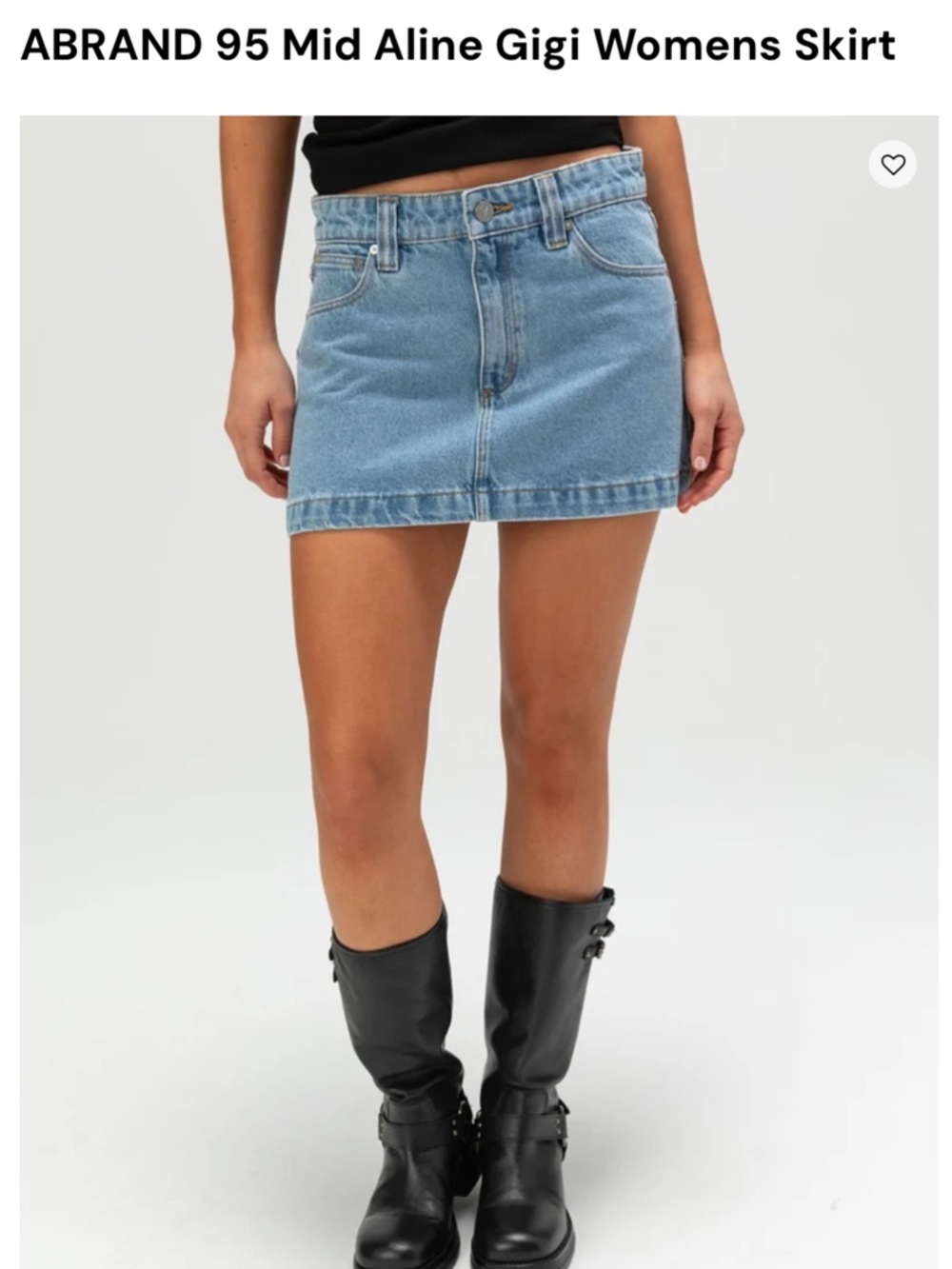 Abrand 95 mid aline gigi skirt NWT